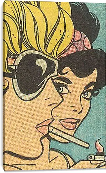 Постер на подрамнике - Девушки. Поп-арт