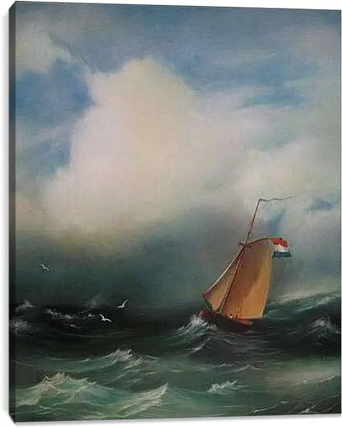 Постер на подрамнике - Tempete sur la mer. Иван Айвазовский