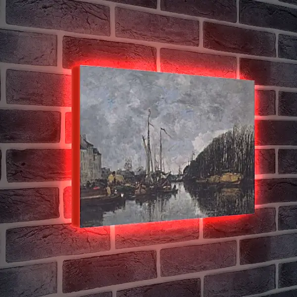 Лайтбокс световая панель - Kanal an der Allee Verte in Brussel. Эжен Буден