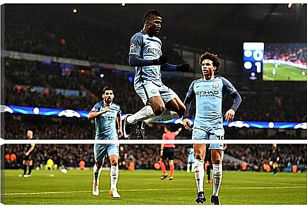 Модульная картина - Празднование гола. Манчестер Сити. Manchester City