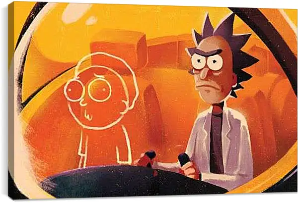 Постер на подрамнике - Рик и Морти