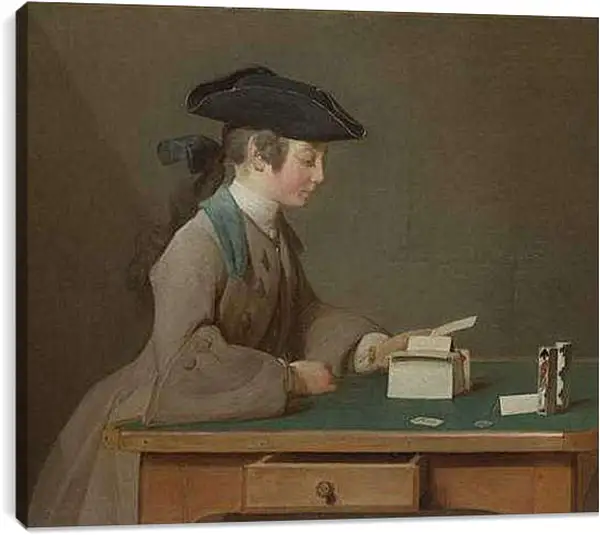 Постер на подрамнике - The House of Cards. Жан Батист Симеон Шарден