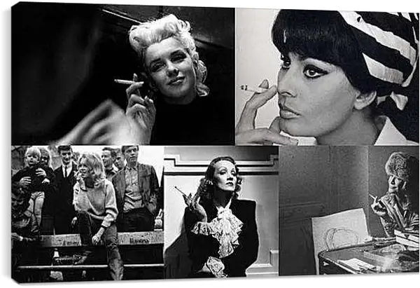 Постер на подрамнике - Девушки с сигаретами