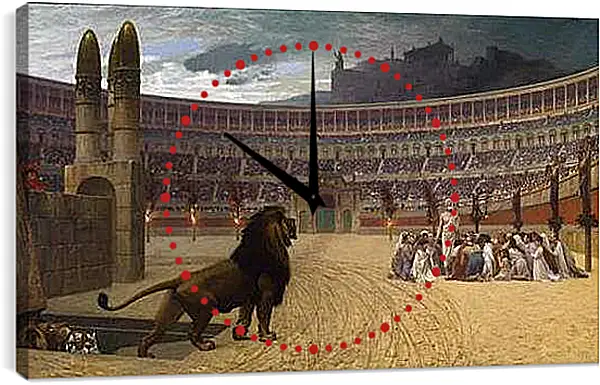 Часы картина - Christian martyrs - Последняя молитва христианских мучеников. Жан-Леон Жером