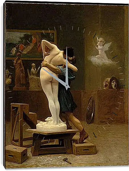 Часы картина - Pygmalion and Galatea - Пигмалион и Галатея. Жан-Леон Жером