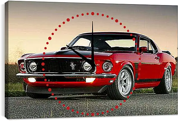 Часы картина - Ford mustang (Форд Мустанг)