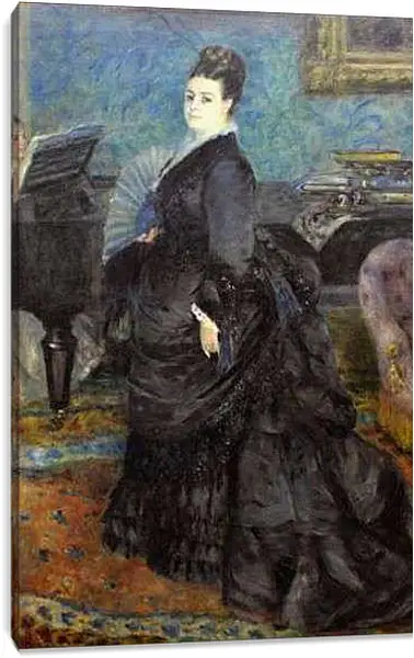 Постер на подрамнике - Portrait of Mme Georges Hartmann. Пьер Огюст Ренуар