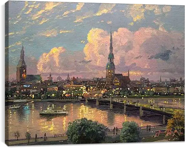 Постер на подрамнике - Мост в Риге