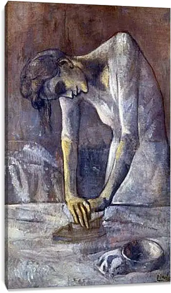 Постер на подрамнике - Женщина за глажкой. Пабло Пикассо