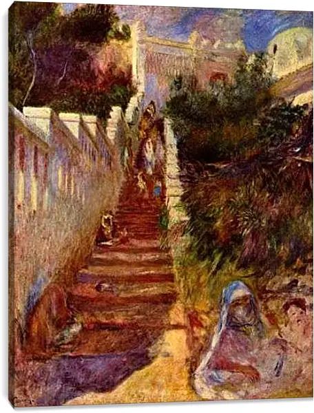 Постер на подрамнике - Treppe in Algier. Пьер Огюст Ренуар