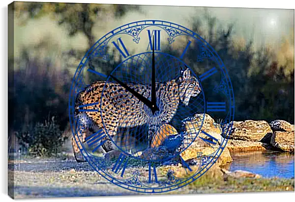 Часы картина - Рысь