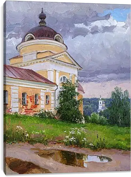 Постер на подрамнике - Торжок. Дождик прошёл