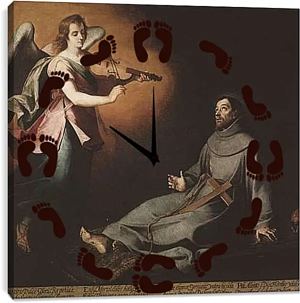 Часы картина - Видение Св. Франсиско. Бартоломе Эстебан Мурильо