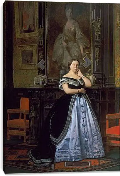 Постер на подрамнике - Charlotte de Rothschild - Портрет Баронессы Натаниель. Жан-Леон Жером