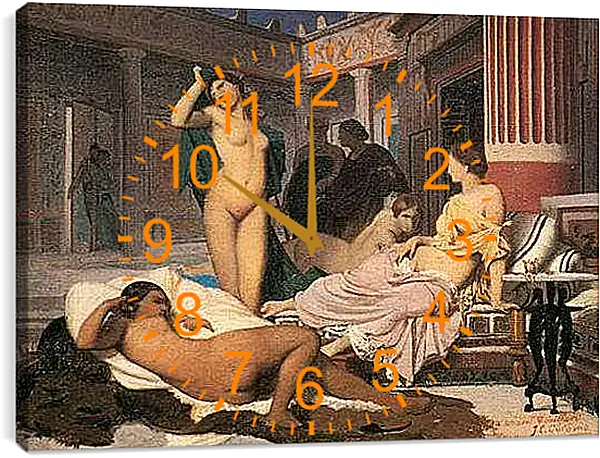 Часы картина - Greek Interior, sketch. Жан-Леон Жером