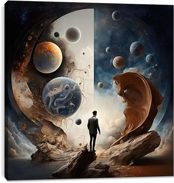 Постер на подрамнике - Путешественник по мирам