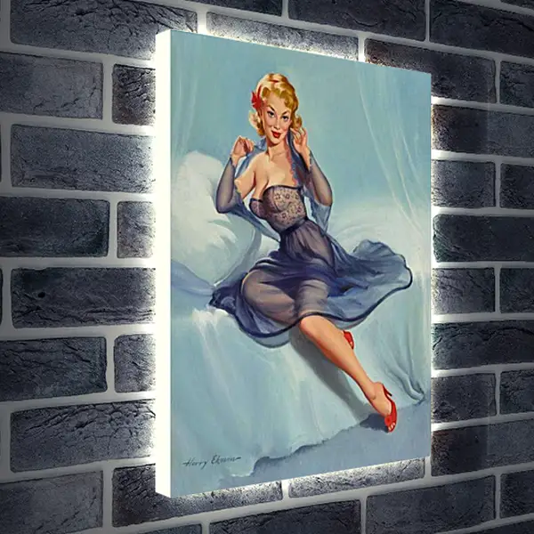 Лайтбокс световая панель - Девушка пин ап