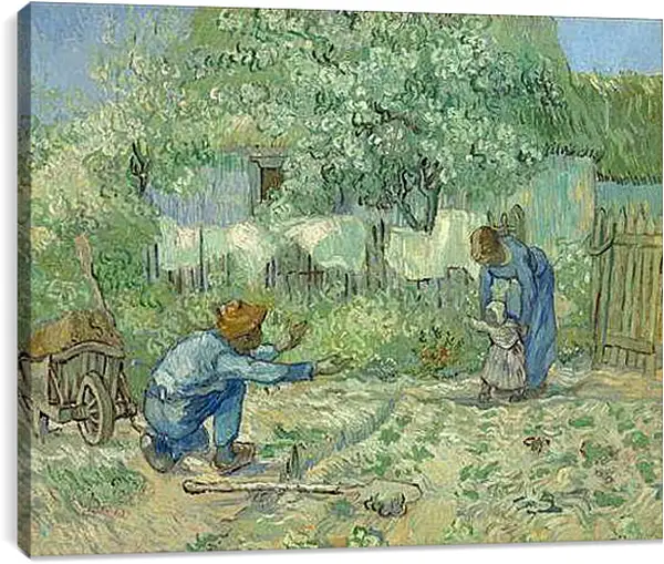 Постер на подрамнике - Первые шаги, в подражание Милле. Винсент Ван Гог