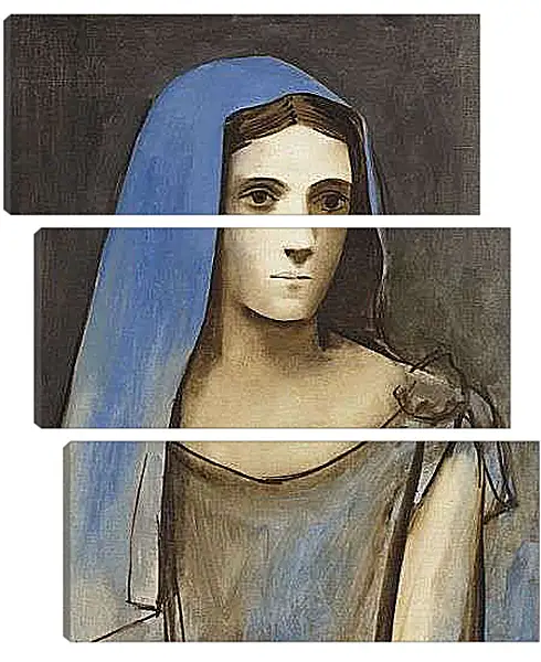 Модульная картина - Женщина с синей вуалью. Пабло Пикассо