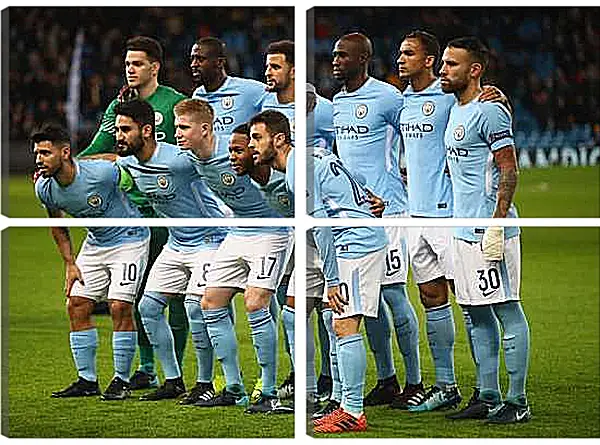 Модульная картина - Фото перед матчем. Манчестер Сити. Manchester City