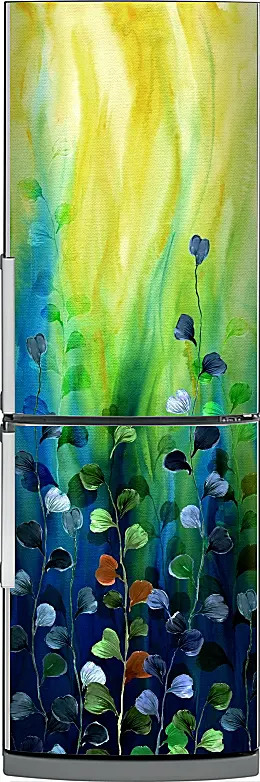 Магнитная панель на холодильник - Цветы на холсте