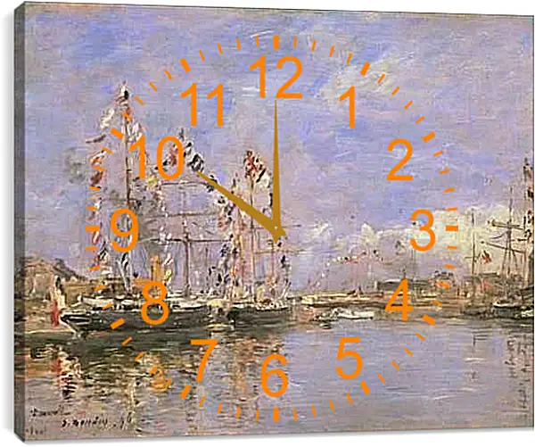 Часы картина - Deauville. Эжен Буден