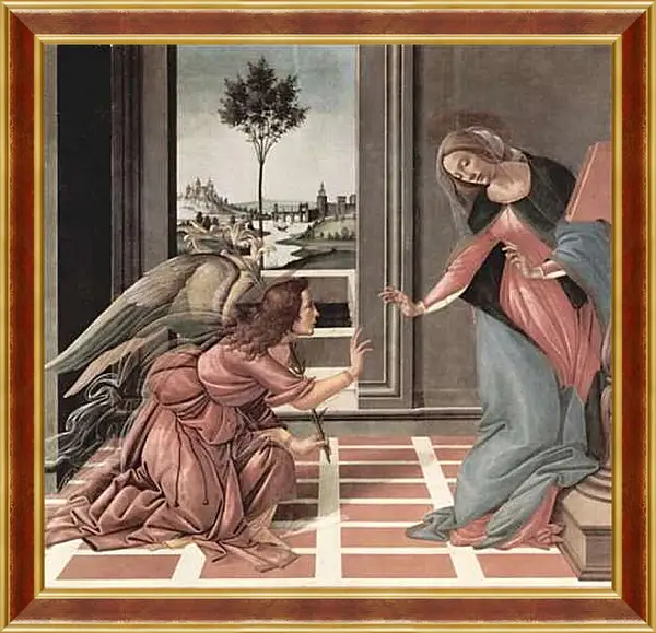 Картина в раме - Annunciation. Сандро Боттичелли