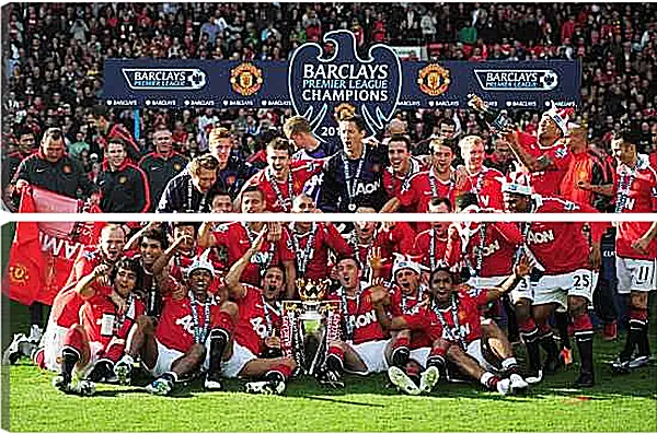 Модульная картина - Победа в АПЛ. ФК Манчестер Юнайтед. FC Manchester United