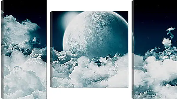 Модульная картина - Белая Луна