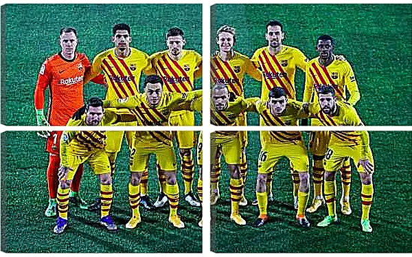 Модульная картина - Фото перед матчем ФК Барселона. FC Barcelona