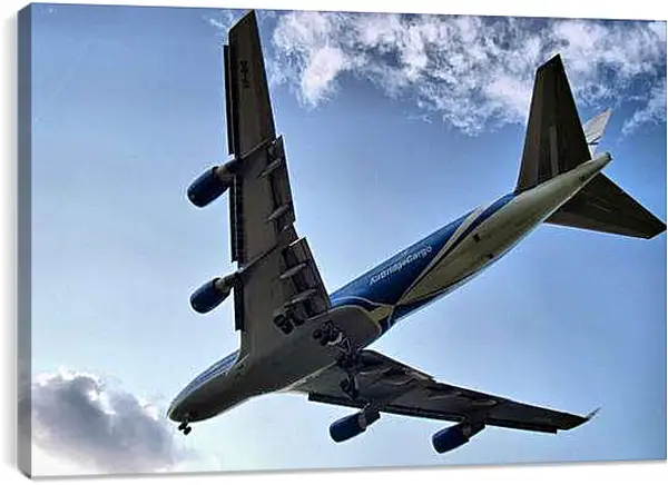 Постер на подрамнике - Самолет в небе