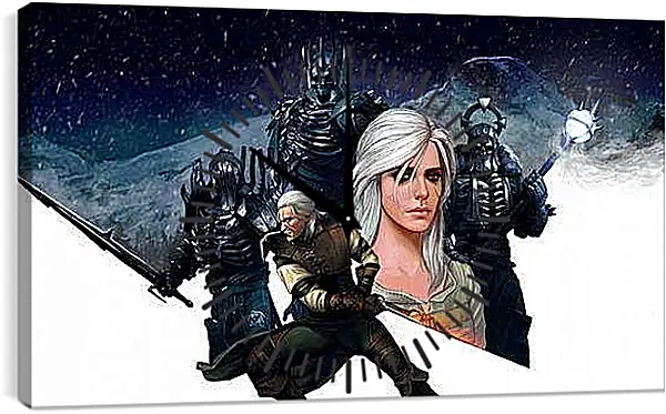 Часы картина - the witcher 3, wild hunt, art