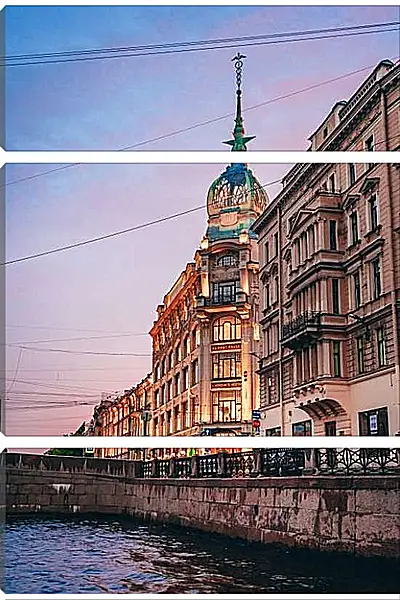 Модульная картина - Набережная Санкт-Петербурга