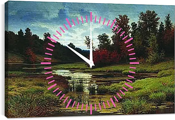 Часы картина - Осень. Ефим Волков