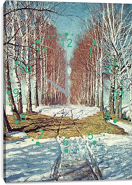 Часы картина - Зимнее утро. Грабарь И. Э.