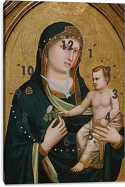 Часы картина - Madonna and Childe - Мадонна и Младенец. Джотто ди Бондоне