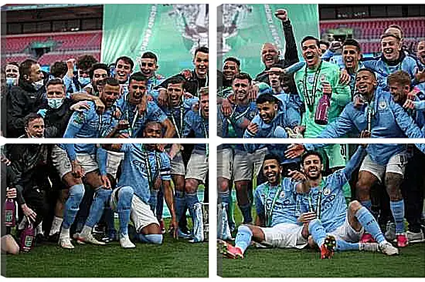 Модульная картина - Победа в АПЛ. ФК Манчестер Сити. FC Manchester City