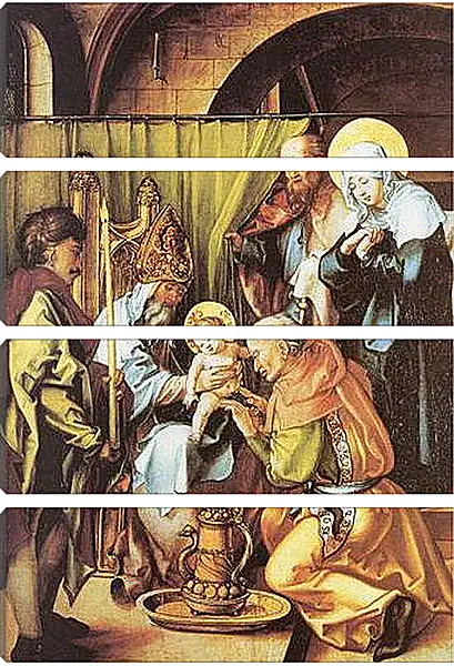 Модульная картина - Die sieben Schmerzen Maria, Mitteltafel (Beschneidung Christi). Обрезание Христа. Альбрехт Дюрер