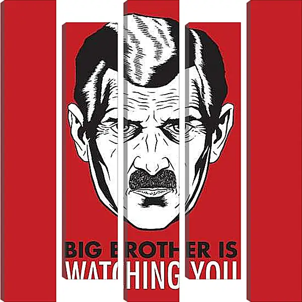 Модульная картина - Большой брат следит за тобой. Big brother is watching you