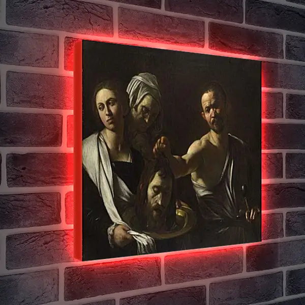 Лайтбокс световая панель - Саломея с головой Иоанна Крестителя. Микеланджело Караваджо