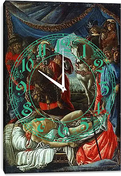 Часы картина - The Discovery of the Murder of Holofernes. Сандро Боттичелли