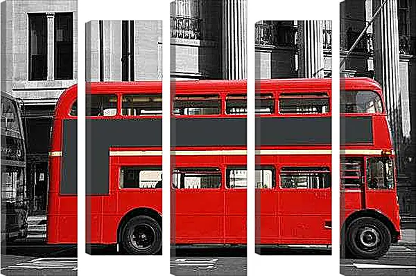 Модульная картина - Лондонский автобус