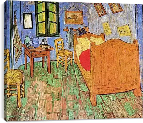 Постер на подрамнике - The Bedroom. Винсент Ван Гог