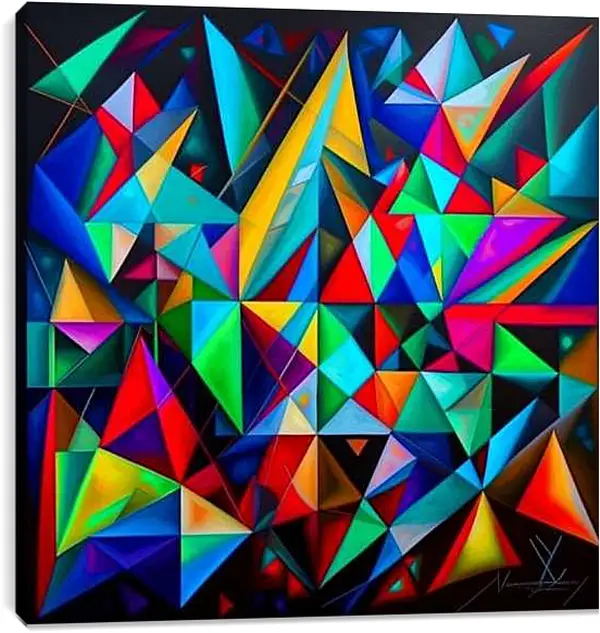 Постер на подрамнике - Абстракция Кубизм