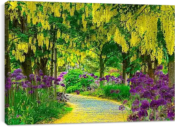 Постер на подрамнике - Цветочная тропинка