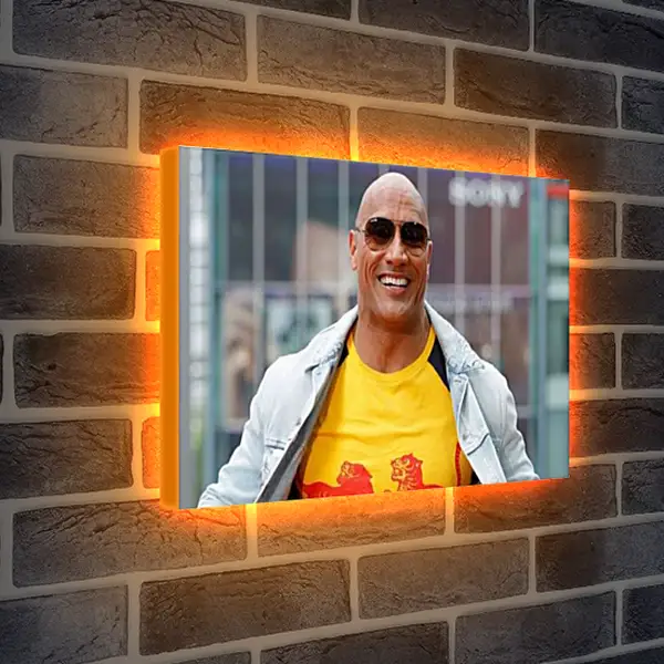 Лайтбокс световая панель - Dwayne Douglas Johnson. Дуэйн Джонсон (Скала)