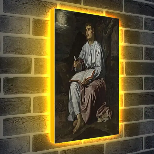 Лайтбокс световая панель - Saint John the Evangelist on the Island of patmos. Диего Веласкес