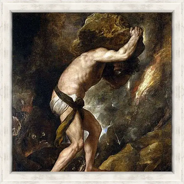 Картина в раме - Сизиф. Тициан Вечеллио