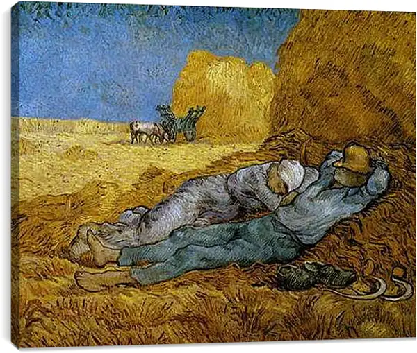 Постер на подрамнике - The siesta - Сиеста. Винсент Ван Гог