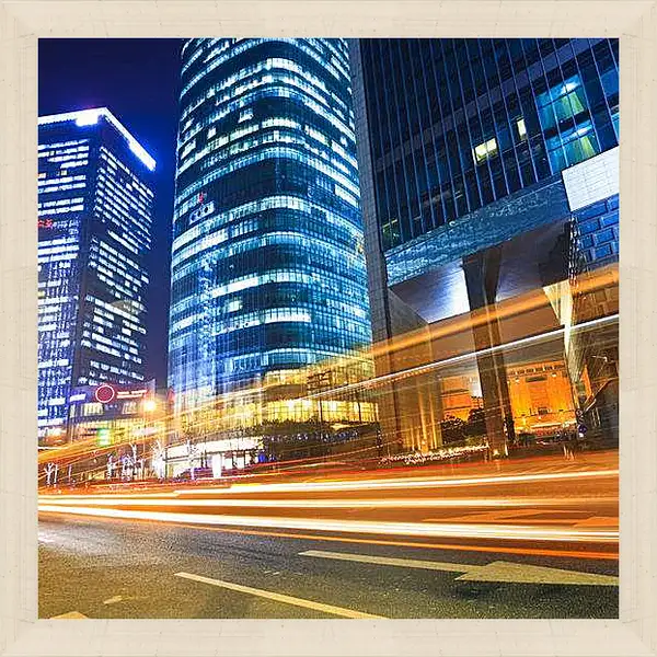 Картина в раме - Ночной город